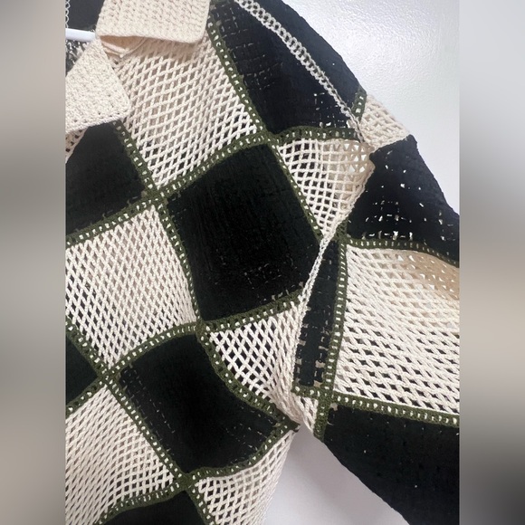 Zara Cream and Black Knit Cardigan - Picture 7 of 7